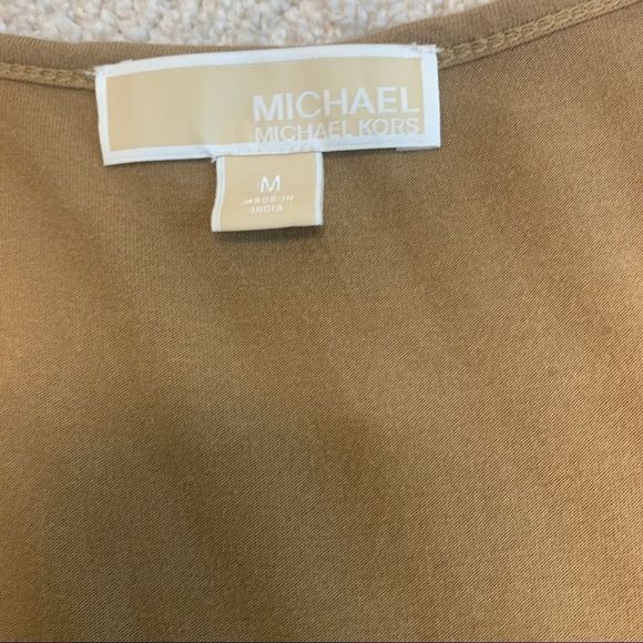 MICHAEL Michael Kors brown bronze sequin tank top camisole blouse Sz M sparkly - Picture 7 of 11